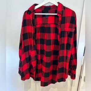 Gap red/black plaid shirt, gently worn. No pets, non smoking house.